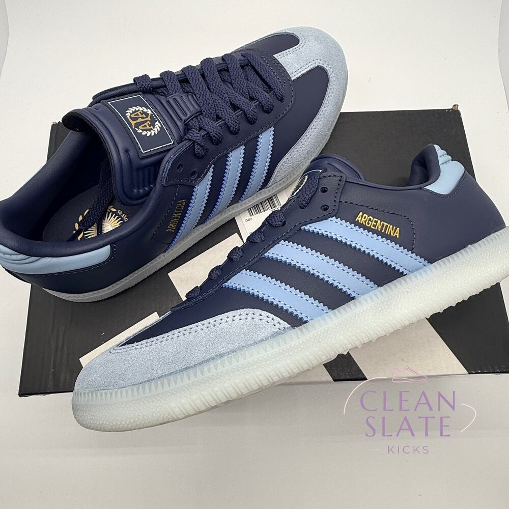 Adidas Samba AFA Argentina 50th JR6352 Shadow Navy Gold Men's 6.5 NIB - Picture 8 of 9